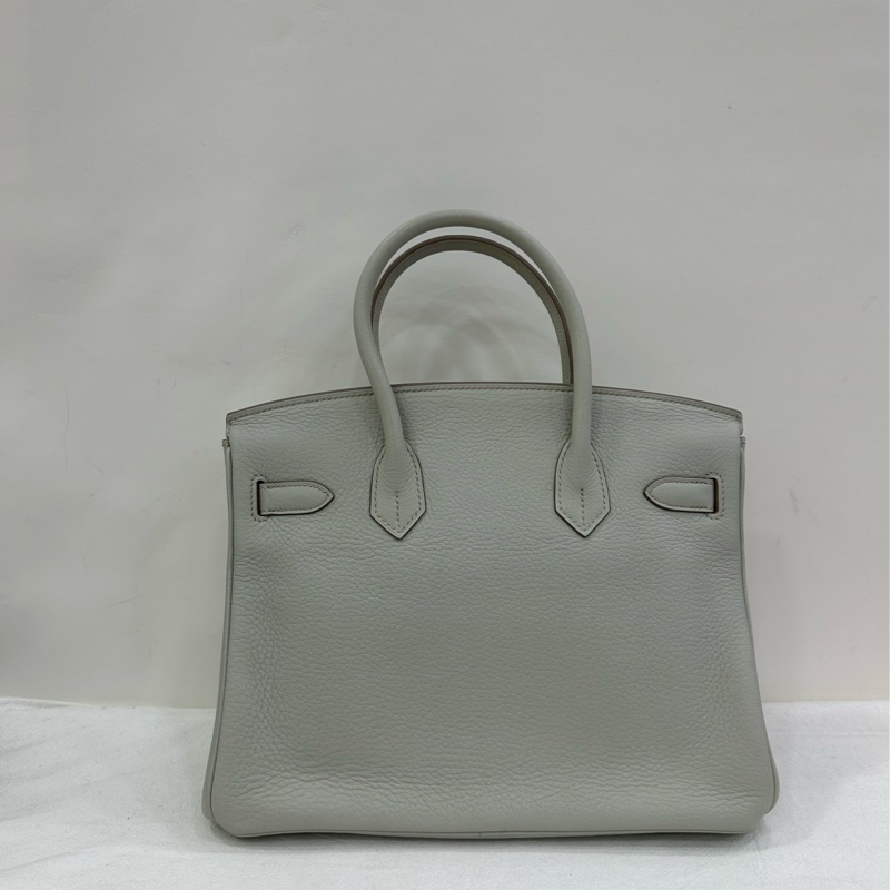Hermes愛馬仕 birkin30珍珠灰銀扣togo皮 ，框O刻-2