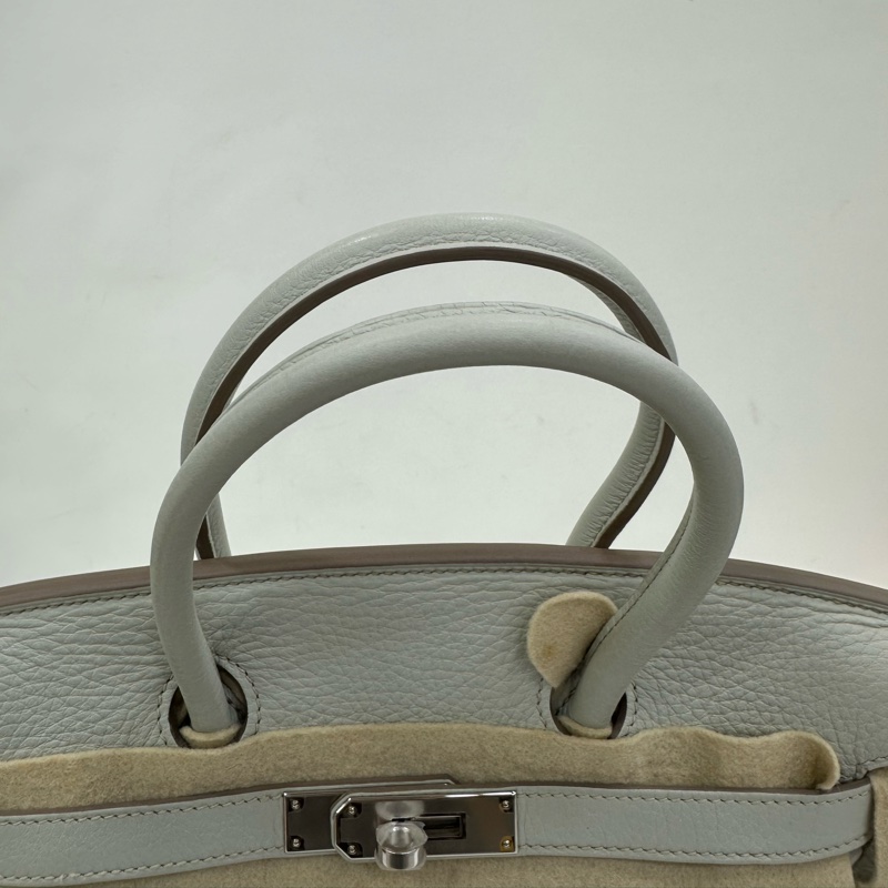 Hermes愛馬仕 birkin30珍珠灰銀扣togo皮 ，框O刻-7