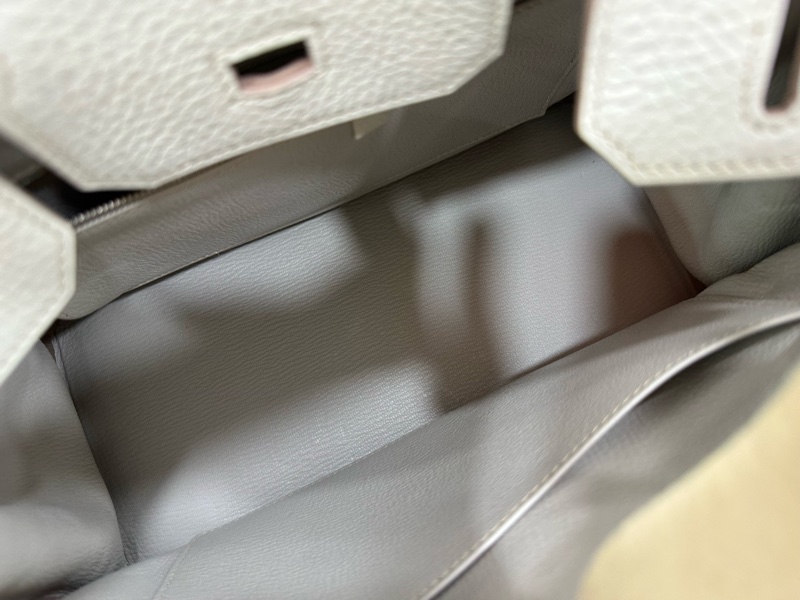 Hermes愛馬仕 birkin30珍珠灰銀扣togo皮 ，框O刻-8