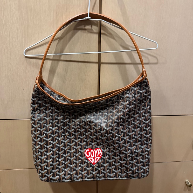 Goyard hobo 黑棕彩繪愛心款-0