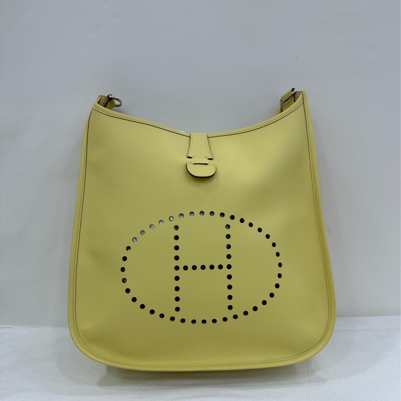 Hermes 愛馬仕 Evelyne 31 檸檬黃 epsom皮 T刻 99新-2