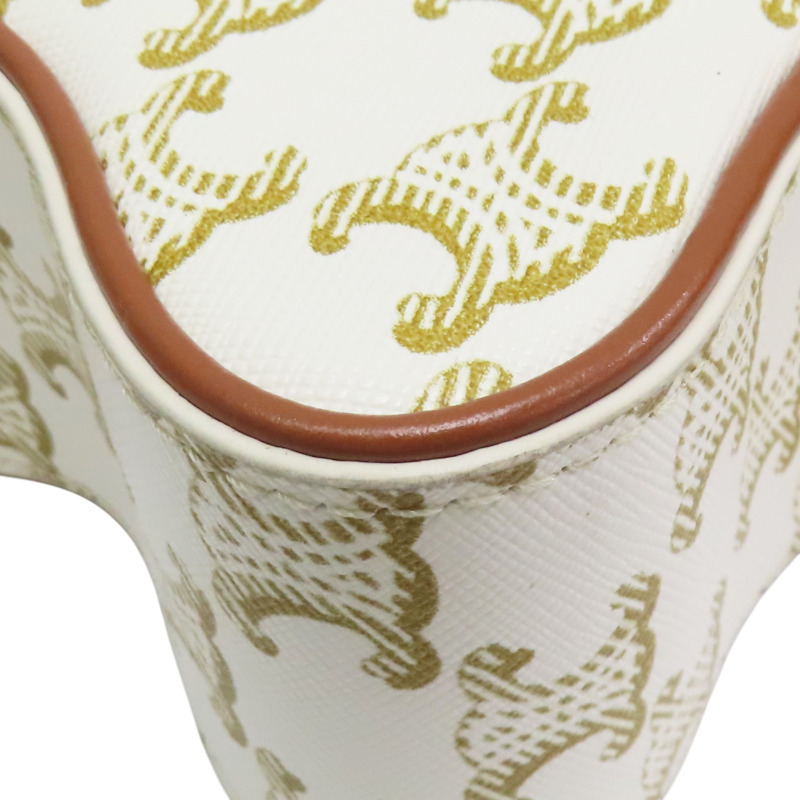 白色PVC塗層帆布 Etoile 星星 肩背包【CELINE 賽琳】 198763-11