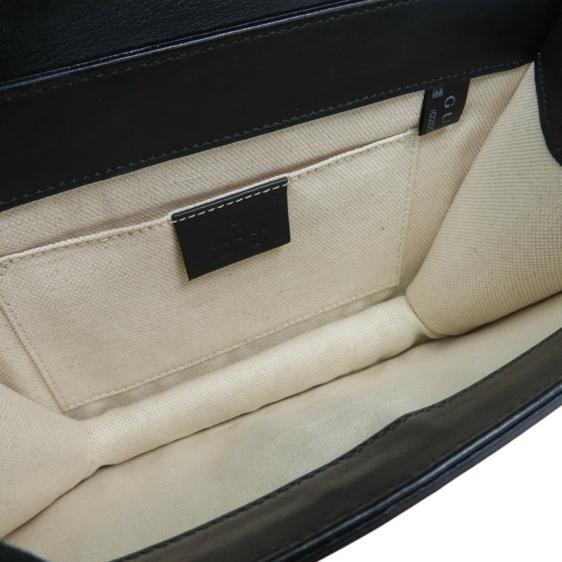 白/金/黑色 牛皮 Psdlock studded 肩背包 432282【GUCCI 古馳】 432282-4