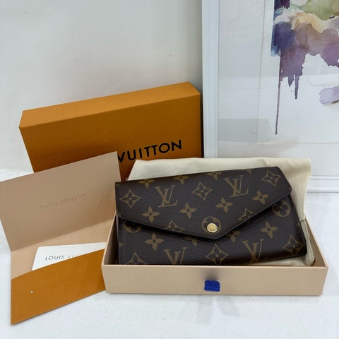 LV 老花金豆豆長款皮夾 21年購證