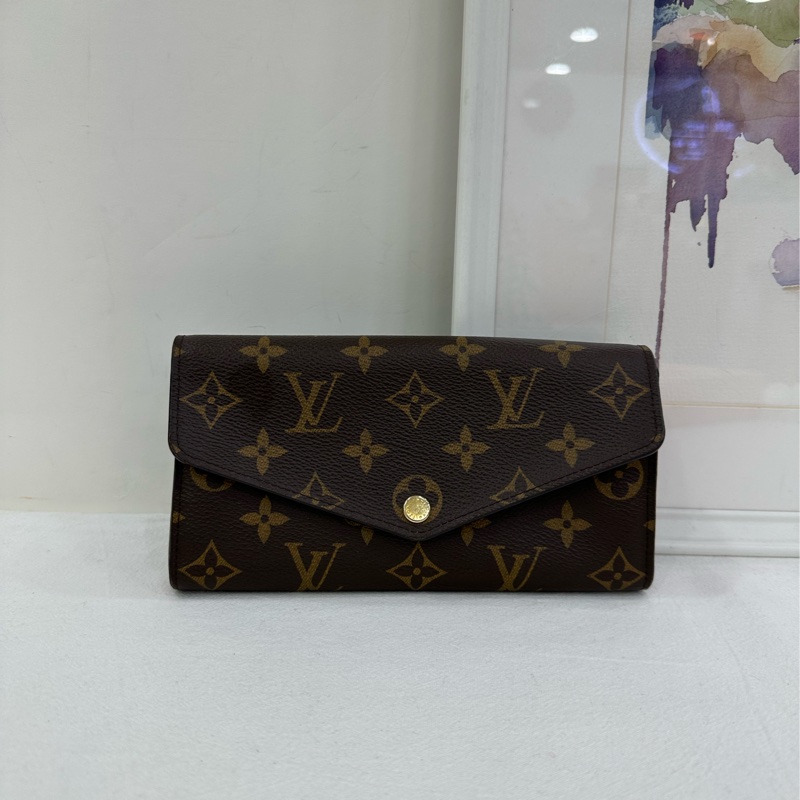 LV 老花金豆豆長款皮夾 21年購證-1