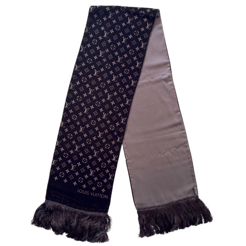 LOUIS VUITTON 老花 流蘇 圍巾-3