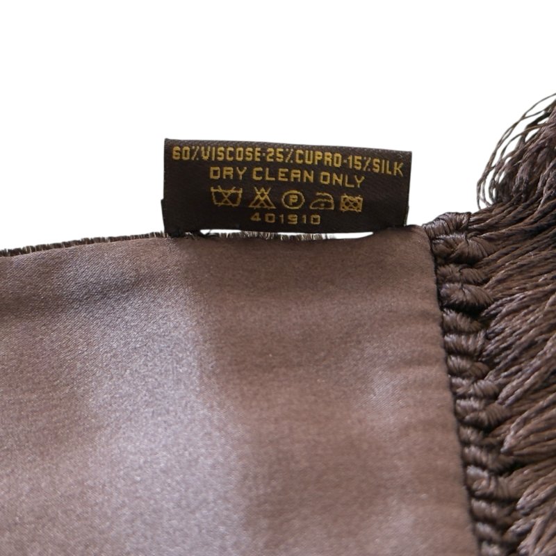 LOUIS VUITTON 老花 流蘇 圍巾-5