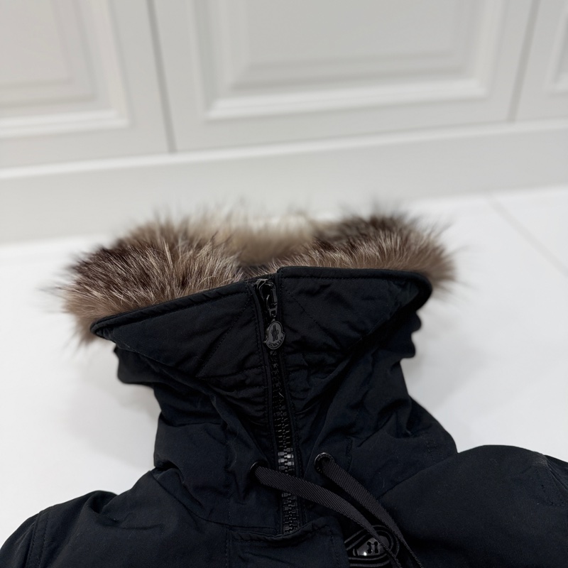 Moncler 黑色 毛領 長版 收腰 連帽 長版羽絨 羽絨外套 夾克 長版外套 外套-14