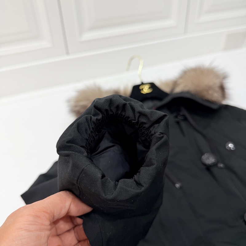 Moncler 黑色 毛領 長版 收腰 連帽 長版羽絨 羽絨外套 夾克 長版外套 外套-18