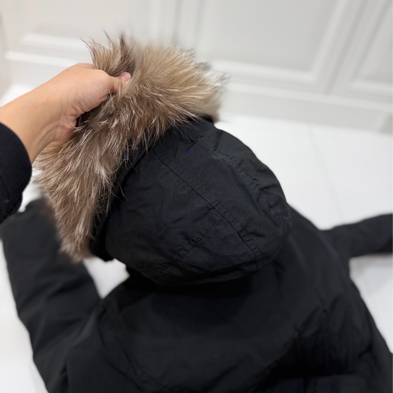 Moncler 黑色 毛領 長版 收腰 連帽 長版羽絨 羽絨外套 夾克 長版外套 外套-19