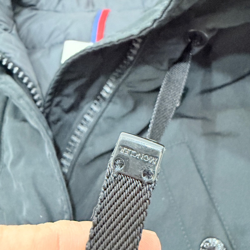 Moncler 黑色 毛領 長版 收腰 連帽 長版羽絨 羽絨外套 夾克 長版外套 外套-21