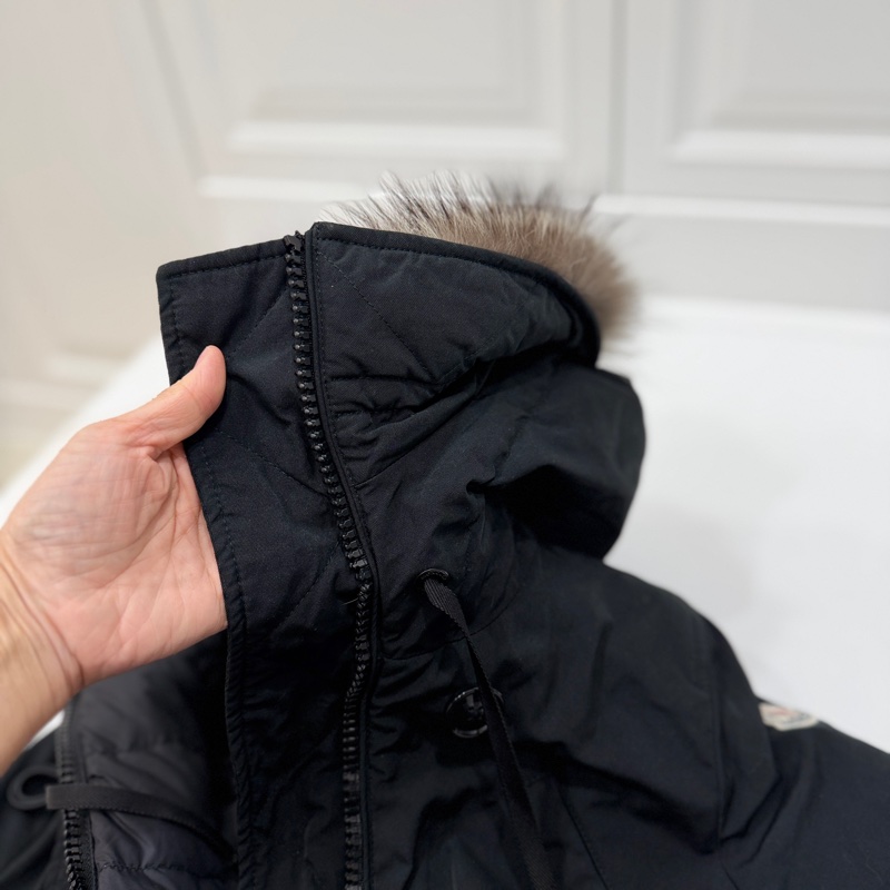 Moncler 黑色 毛領 長版 收腰 連帽 長版羽絨 羽絨外套 夾克 長版外套 外套-25