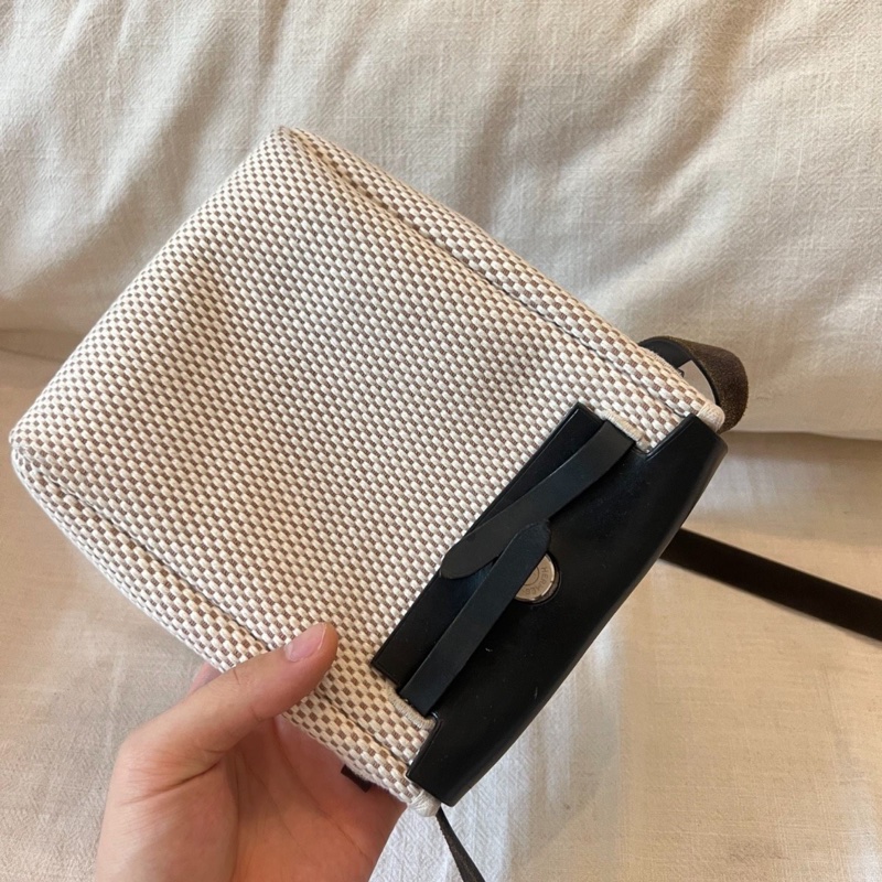 【稀有款✨全平台最便宜】Hermes愛馬仕Mini Herbag黑白熊貓編織款-7