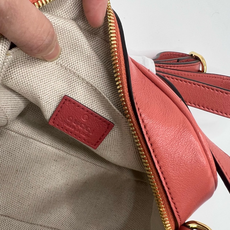 Gucci 新款 Blondie流苏相机包 粉色 全皮 双G大logo 尺寸21 16 容量大 复古时尚 男女都可以背  肩带可以调节-11