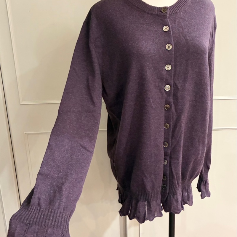 《新歡舊愛》LV 路易威登紫色系長版羊毛外套適合M~L-2