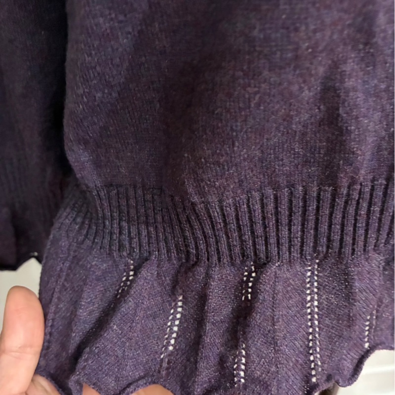 《新歡舊愛》LV 路易威登紫色系長版羊毛外套適合M~L-3