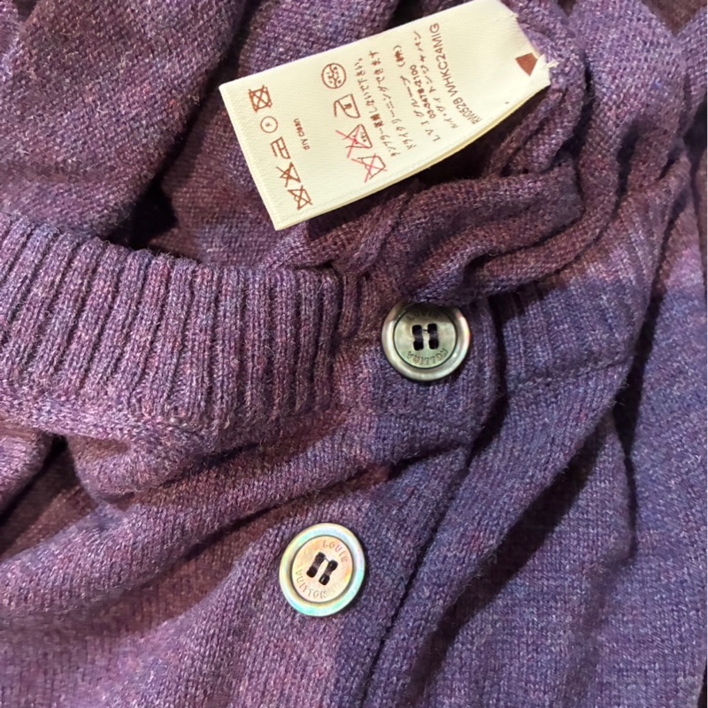 《新歡舊愛》LV 路易威登紫色系長版羊毛外套適合M~L-4