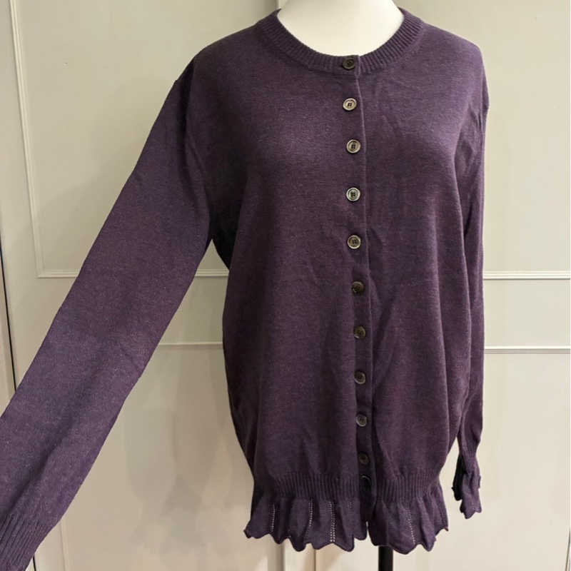 《新歡舊愛》LV 路易威登紫色系長版羊毛外套適合M~L-7