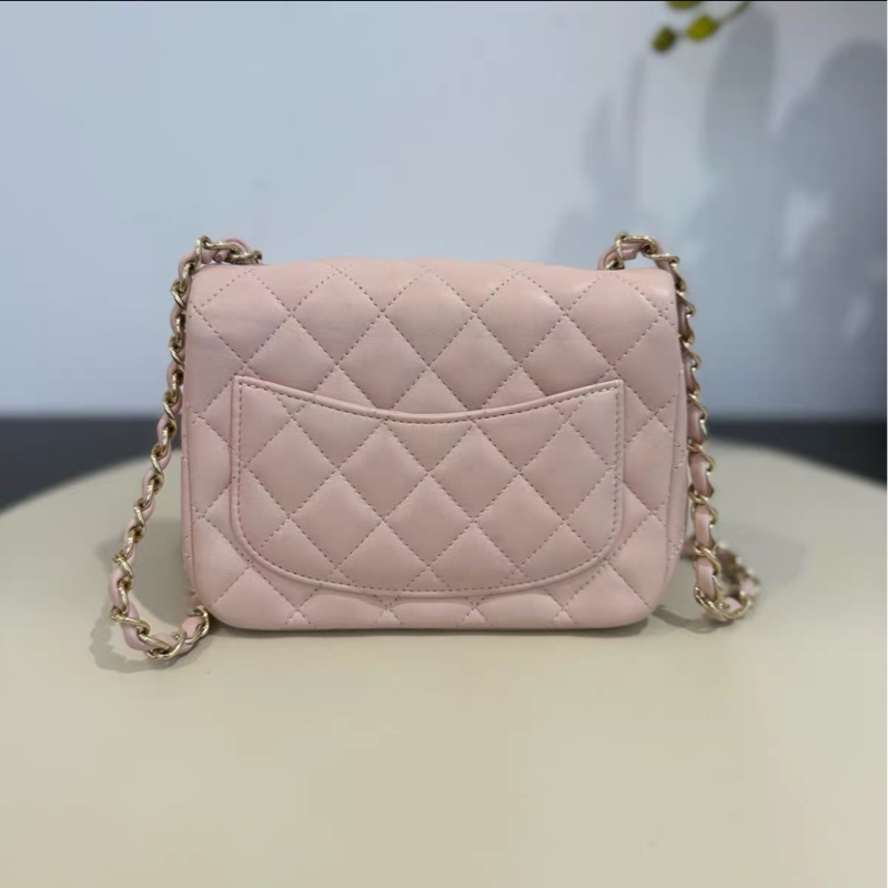 【95%新 ✨ 全網最低價！】Chanel 方胖子17 淡粉色 經典款-2