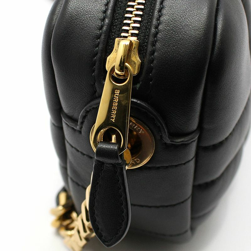 【包稅】BURBERRY 黑色皮革金色TB標誌Lola迷你相機斜背包-7