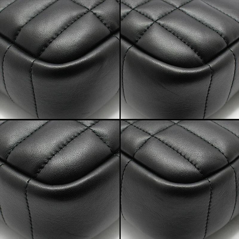 【包稅】BURBERRY 黑色皮革金色TB標誌Lola迷你相機斜背包-9