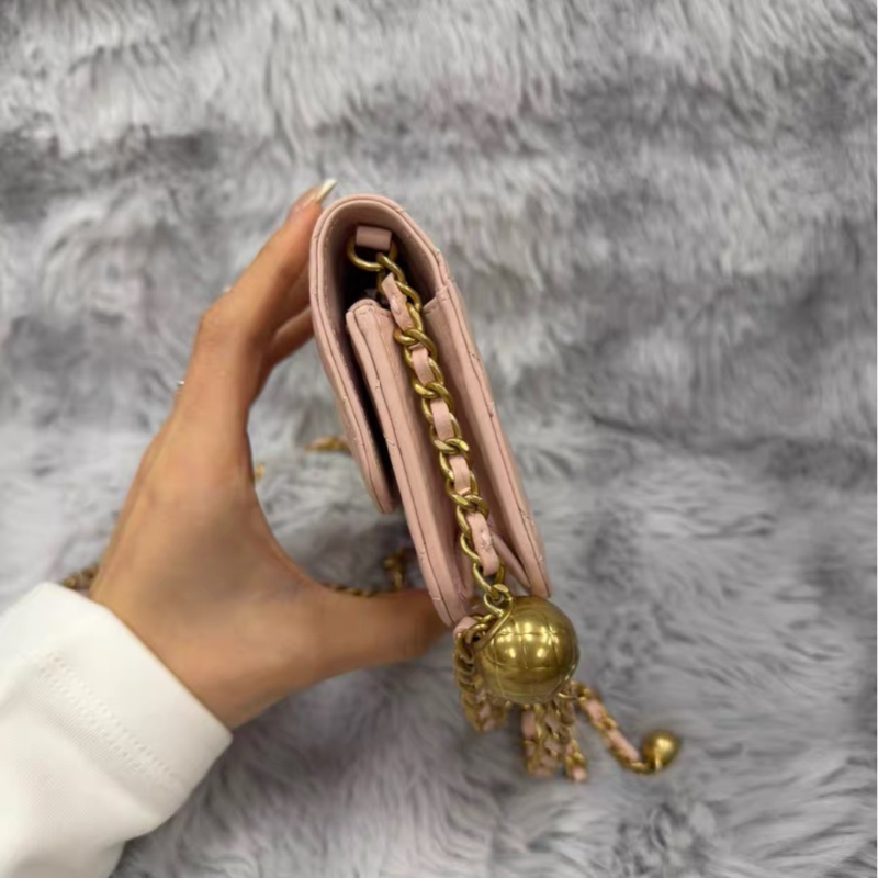【95%新 ✨ 全網最低價！】Chanel Woc 金球 淡粉色-5