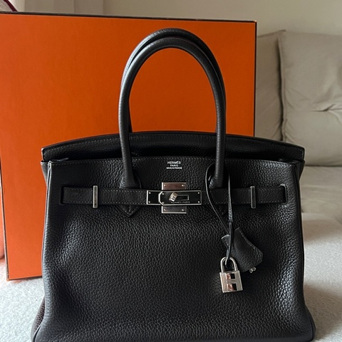 愛馬仕 birkin30 烏木色銀扣