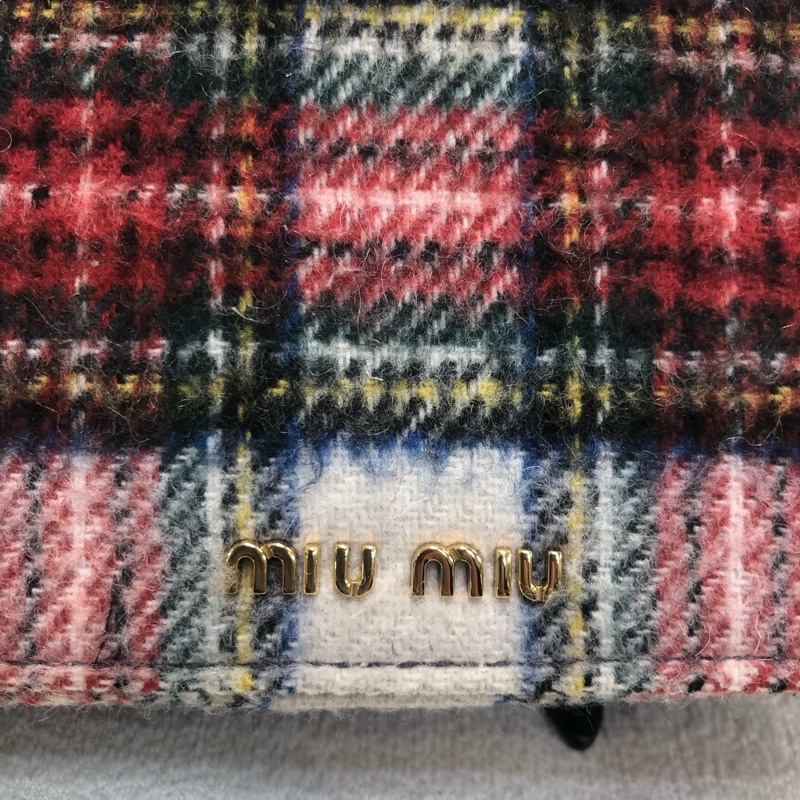 miumiu 妙妙 蘇格蘭格仔 彩色 水晶斜背包XB282-4