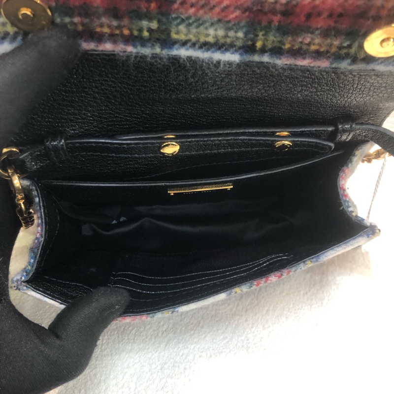 miumiu 妙妙 蘇格蘭格仔 彩色 水晶斜背包XB282-7