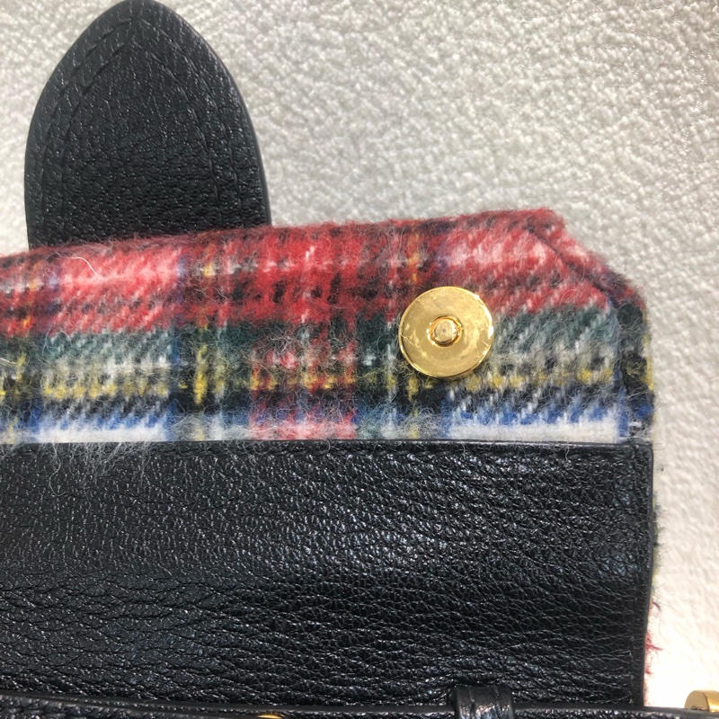 miumiu 妙妙 蘇格蘭格仔 彩色 水晶斜背包XB282-44