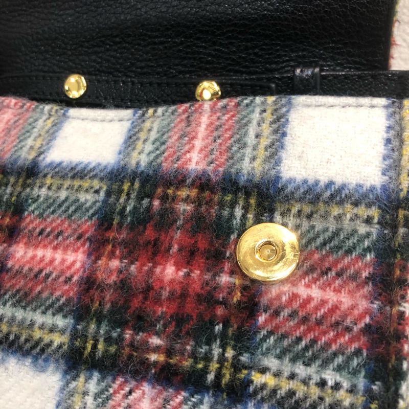 miumiu 妙妙 蘇格蘭格仔 彩色 水晶斜背包XB282-46