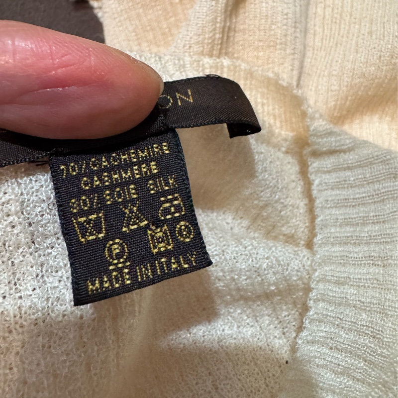 《新歡舊愛》正品LV路易威登米白70喀什米爾羊絨服+30絲毛衣L-3