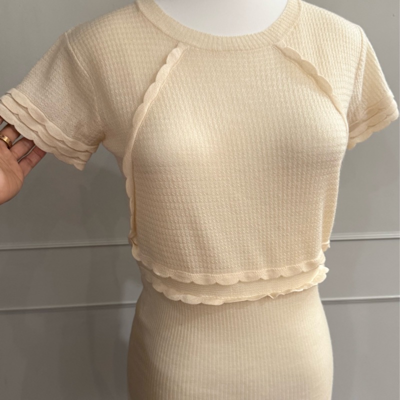 《新歡舊愛》正品LV路易威登米白70喀什米爾羊絨服+30絲毛衣L-4