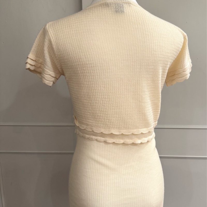 《新歡舊愛》正品LV路易威登米白70喀什米爾羊絨服+30絲毛衣L-5