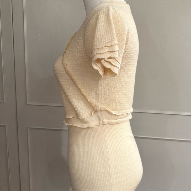 《新歡舊愛》正品LV路易威登米白70喀什米爾羊絨服+30絲毛衣L-6