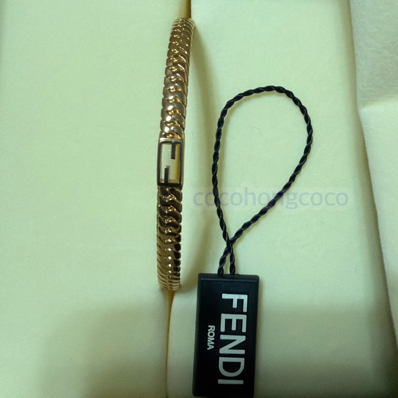 FENDI 金色金屬手鐲-5