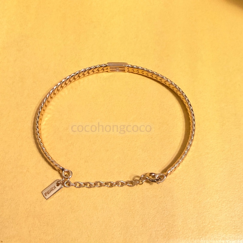 FENDI 金色金屬手鐲-7