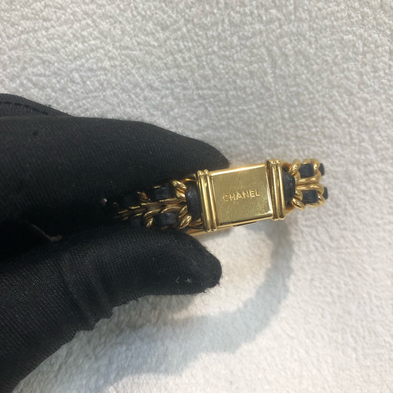 Chanel 香奈兒 黃金 小方糖 M 號 中碼 手錶I860-22