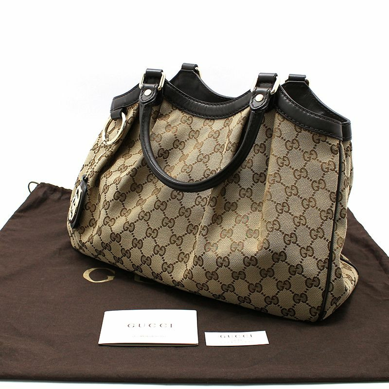 【包稅】GUCCI GG 標誌提花金飾邊手提包-1