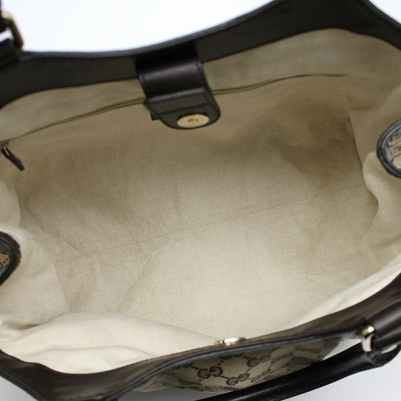 【包稅】GUCCI GG 標誌提花金飾邊手提包-7