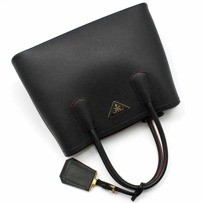 【包稅】PRADA 黑色 Saffiano 雙肩小肩包-2