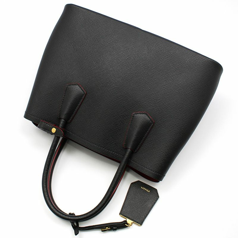 【包稅】PRADA 黑色 Saffiano 雙肩小肩包-3