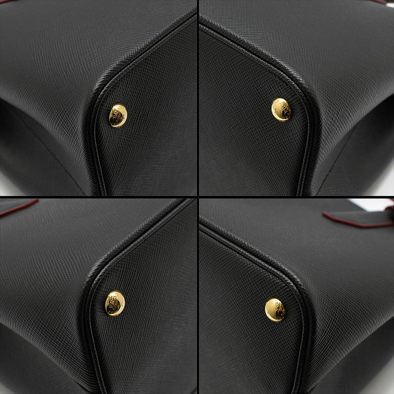 【包稅】PRADA 黑色 Saffiano 雙肩小肩包-11