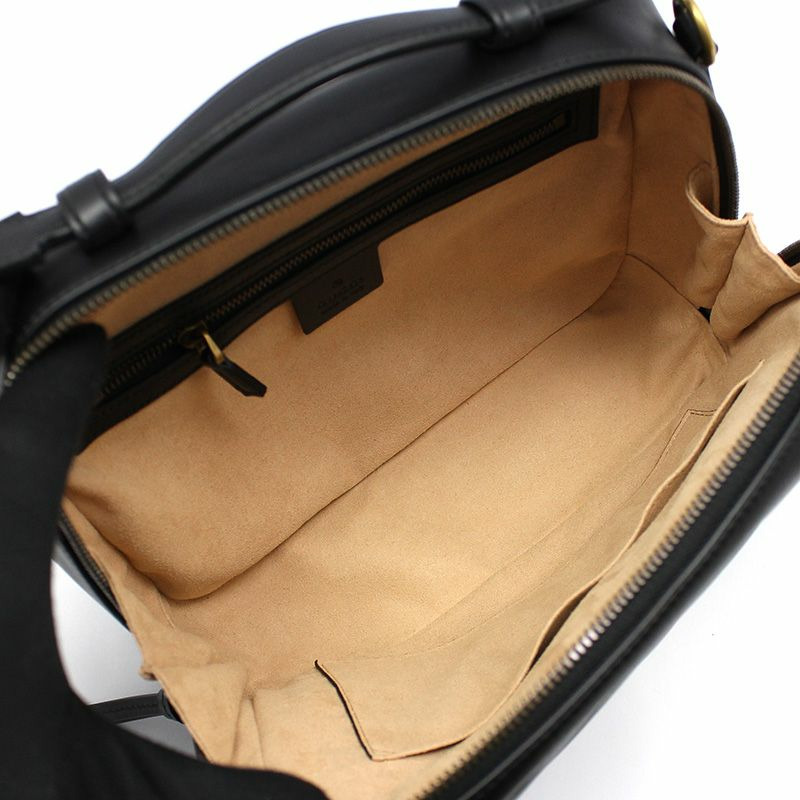 【包稅】GUCCI 黑色 GG Marmont Matelassé 手提單肩包-9