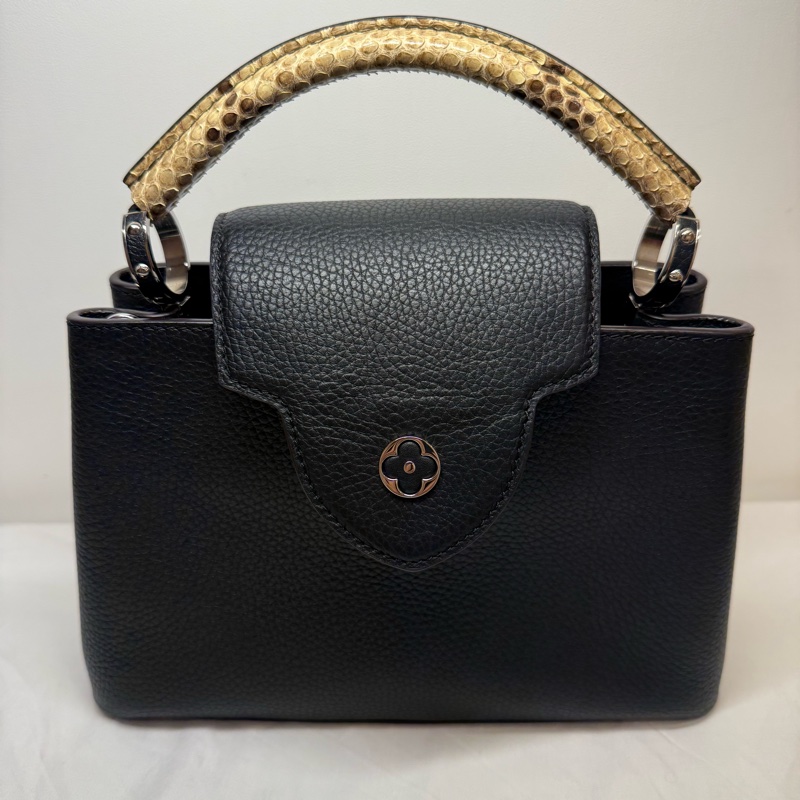 LV Capucines BB 黑色 蟒蛇皮把手-3