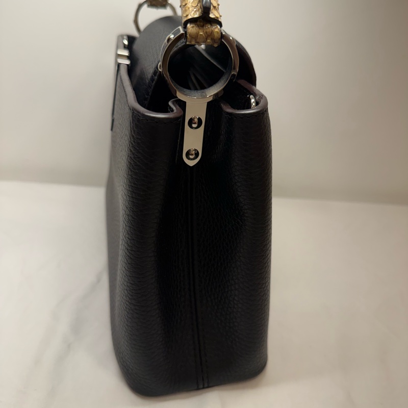 LV Capucines BB 黑色 蟒蛇皮把手-19