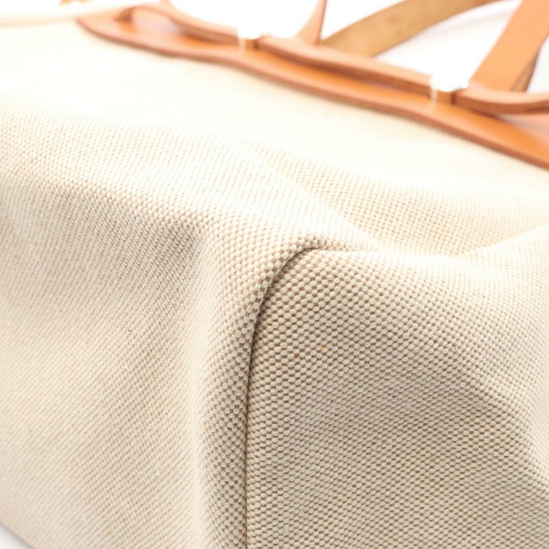 愛馬仕 Herbag Cabas MM 手提包 F Toile Hunter Natural 二手女士 SHW-5