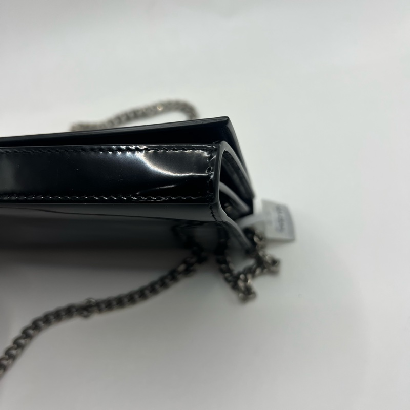 SAINT LAURENT圣罗兰 CASSANDRE 黑银 可拆卸链条肩带 拉绒皮革-3