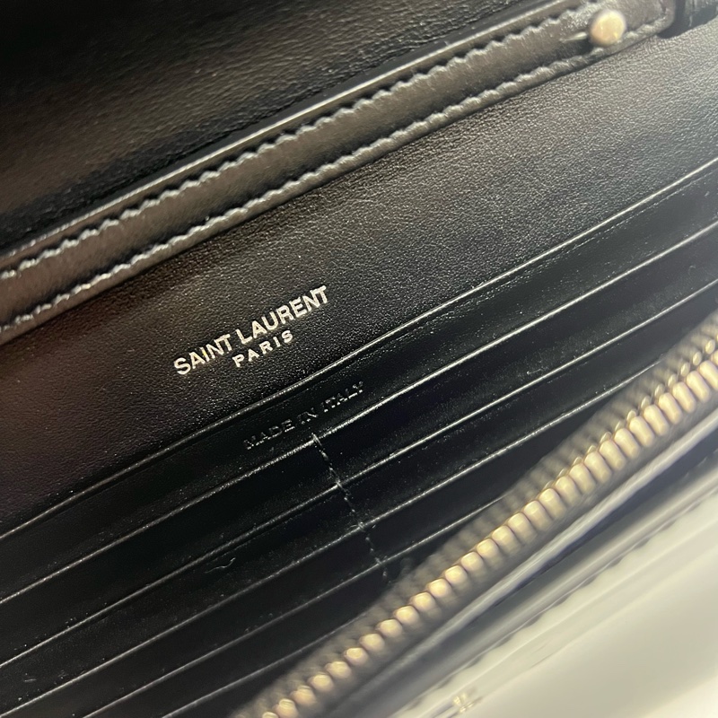 SAINT LAURENT圣罗兰 CASSANDRE 黑银 可拆卸链条肩带 拉绒皮革-7