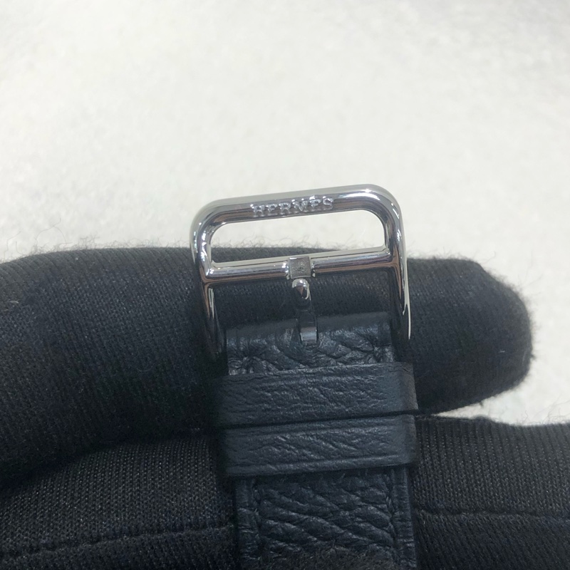 Hermes Heure H 25mm 黑銀Epsom 手錶-18